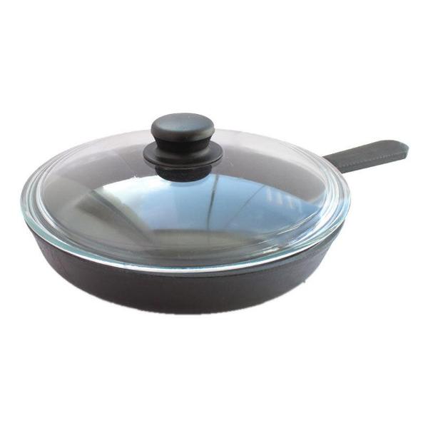 фото Сковорода с крышкой чугунная, 22 см (б2042) камская посуда