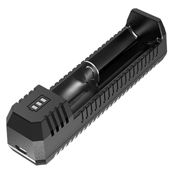 фото Зарядное устройство ui1 18650/21700 на 1xакб intellicharge v2 cовместим с li-ion/imr (18476) nitecore