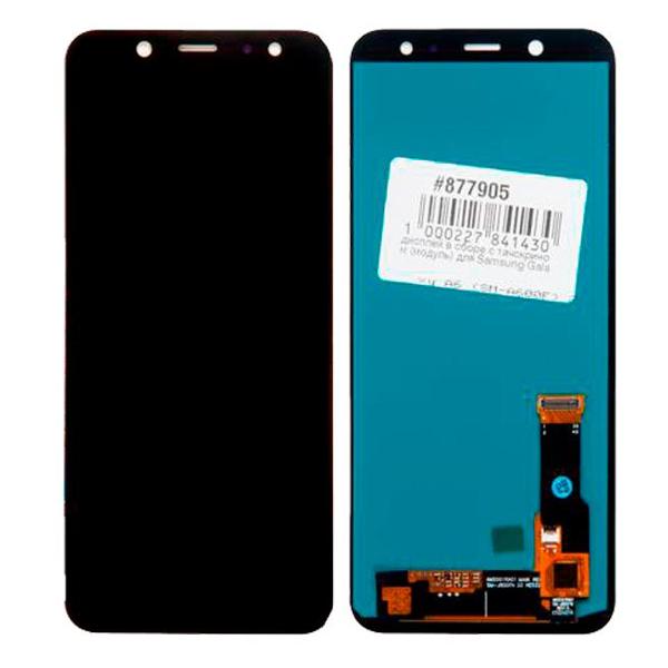 Asia, в сборе с тачскрином для Samsung Galaxy A6 SM-A600F 2018, Super AMOLED, черный (877905)