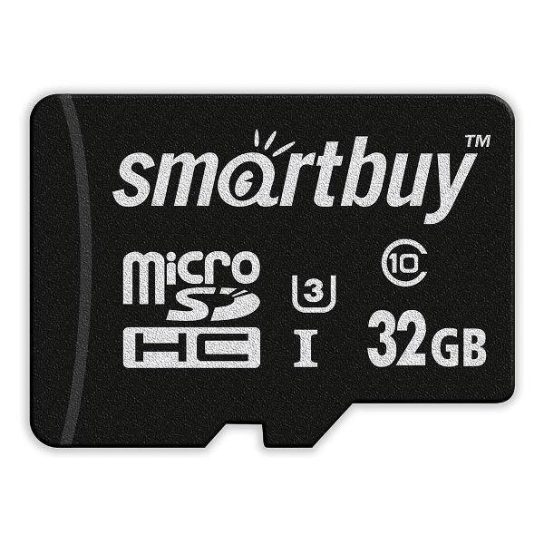 фото Карта памяти micro sdhc 32gb class 10 pro u3 r/w:90/70mb/s, с адаптером sd (sb32gbsdcl10u3-01) smartbuy