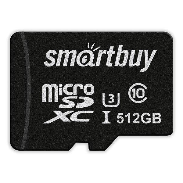 фото Карта памяти micro sdxc 512gb class 10 pro u3 r/w:90/70mb/s, с адаптером sd (sb512gbsdcl10u3-01) smartbuy