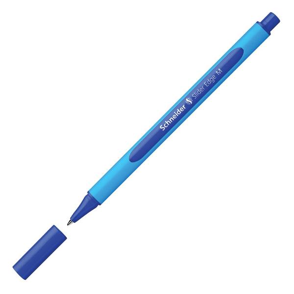 фото Набор шариковых ручек slider edge m, трехгранный, 1 мм, синий (152103) schneider