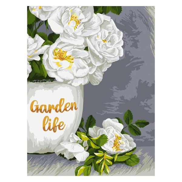фото Картина по номерам "садовые цветы", на картоне, 30х40 см, с акриловыми красками и кистями (кк_44062) три совы