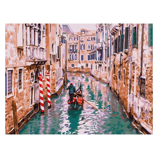 фото Картина по номерам "по каналам венеции", на картоне, 30х40 см, с акриловыми красками и кистями (кк_44041) три совы