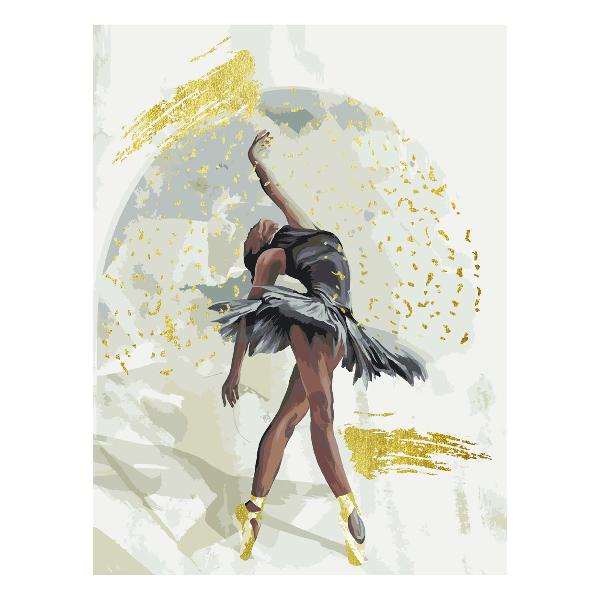 фото Картина по номерам "балерина", на холсте, с поталью, акриловыми красками и кистями, 30х40 см (кхп_48135) три совы