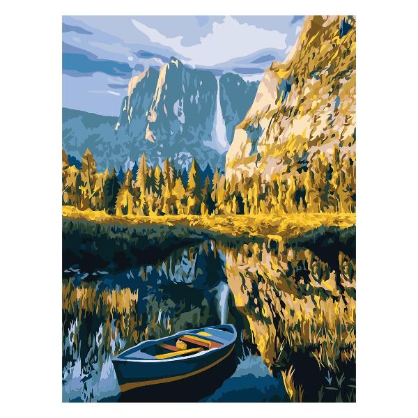 фото Картина по номерам "осень в горах", на холсте, с акриловыми красками и кистями, 40х50 см (кх4050_53916) три совы