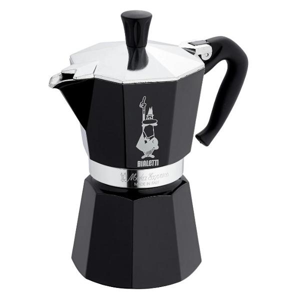 Кофеварка гейзерная Bialetti Moka Express Color, 6 чашек Black (4953)