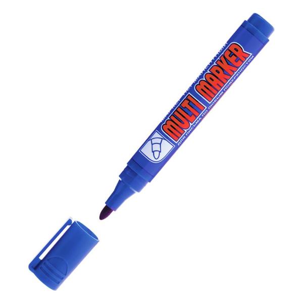 фото Маркер перманентный multi marker, пулевидный, 3 мм, синий (cpm-800) crown