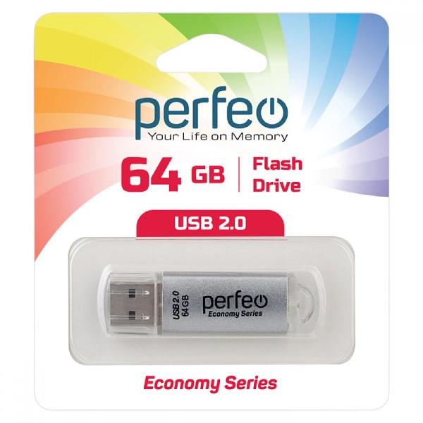 Economy Series E01 USB 64GB Silver (PF-E01S064ES)