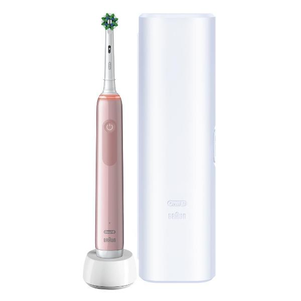 фото Электрическая зубная щетка oral-b pro 3 pink (d505.513.3x) braun