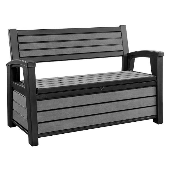 фото Скамья-сундук hudson storage bench, антрацит (17204490) keter