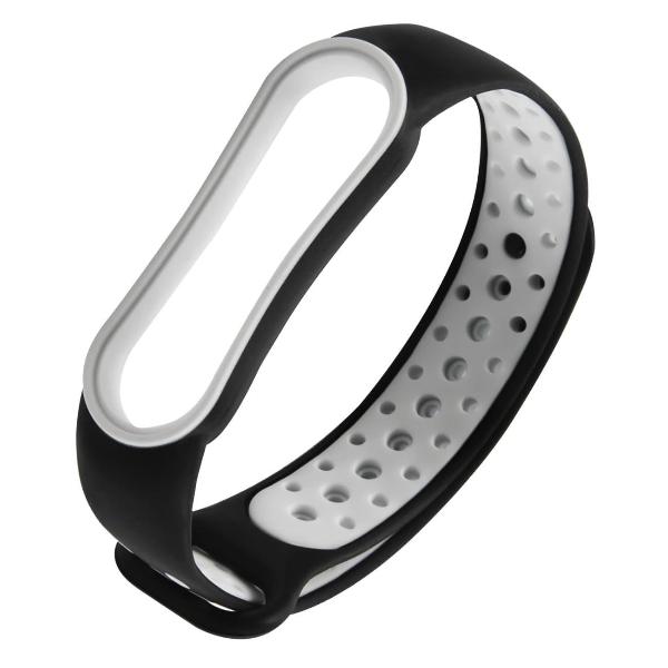 фото Ремешок для xiaomi smart band 6 black/white (ут000022628) red line