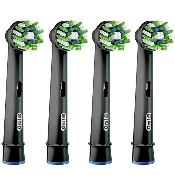 фото Насадки для электрической зубной щетки crossaction black, 4 шт (eb50brb) oral-b