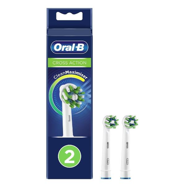 фото Насадки для электрической зубной щетки crossaction, 2 шт (eb50rb) oral-b