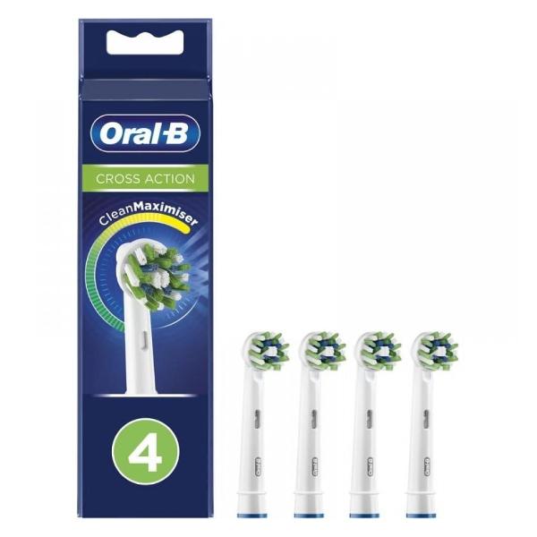 фото Насадки для электрической зубной щетки crossaction, 4 шт (eb50rb) oral-b