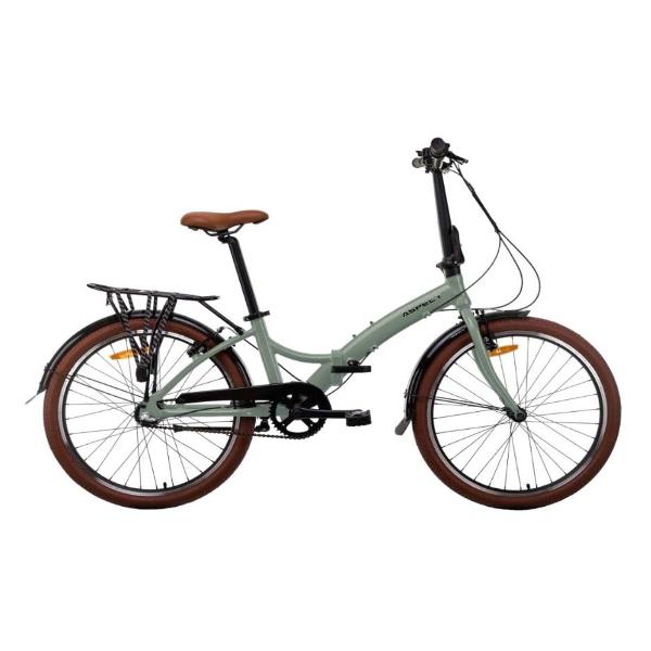 фото Велосипед komodo 3 24", складной, оливковый/серый (a24kom324.zel) aspect