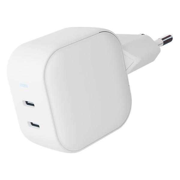 фото Сетевое зарядное устройство g-charge usb-c+usb-с 45w white (1073002) vlp