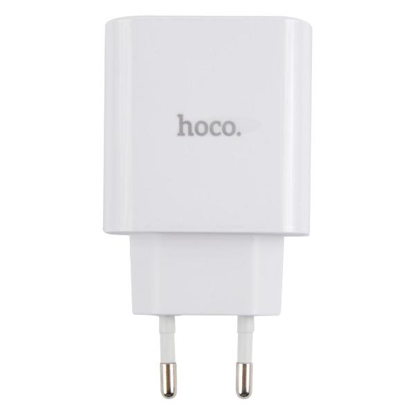 фото Сетевое зарядное устройство rc5, usb+type-c, pd+qc3.0 white hoco