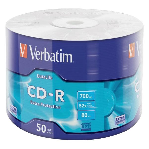 фото Cd-r диск shrink datalife, 50 шт (43787) verbatim