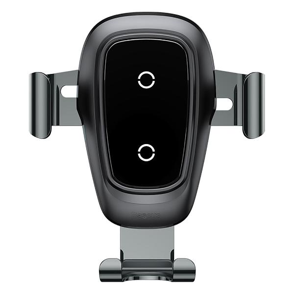 фото Автомобильный держатель metal wireless charger gravity car mount, на воздуховод (6953156276871) baseus