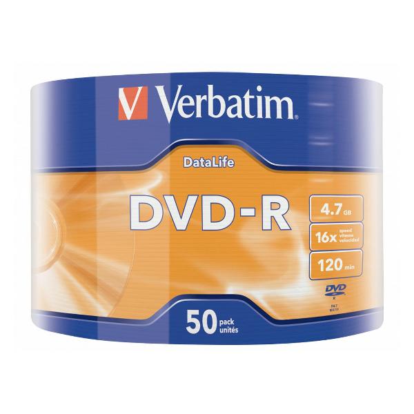 фото Dvd-r диски datalife 4,7gb 16x, 50 шт (43791) verbatim