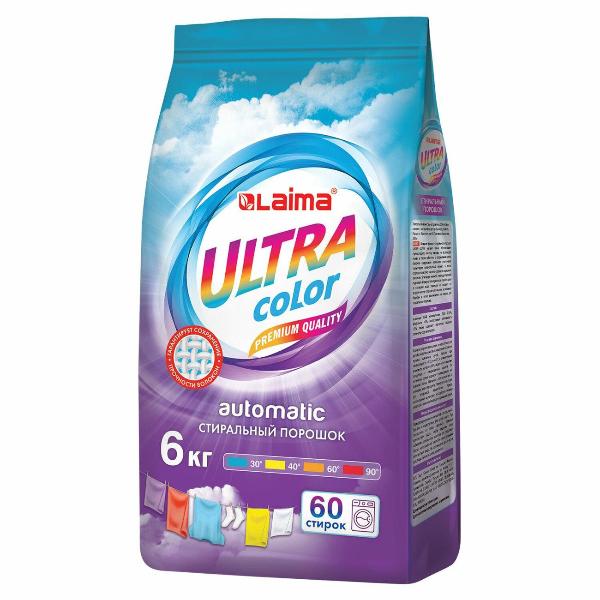 фото Стиральный порошок ultra color, для всех типов тканей, 6 кг (608538) laima