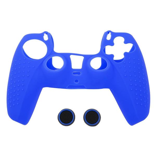 для геймпада PlayStation 5, силикон, anti-slip, синий (HS-PS5305D)