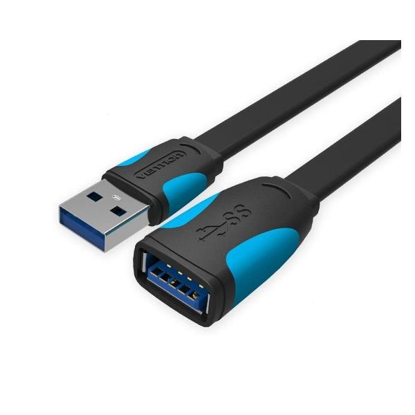 фото Кабель usb 3.0 am/af, плоский, 1 м (vas-a13-b100) vention