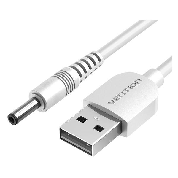 фото Кабель usb am/dc-jack 3.5mm m, 1m white (cexwf) vention