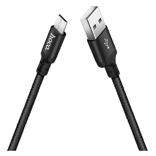 фото Кабель x14 times usb/microusb, 1 м, черный (ут000023194) hoco