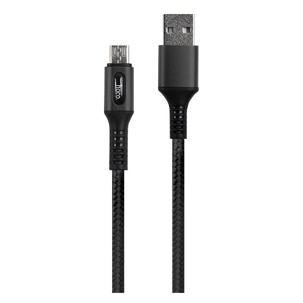 фото Кабель u79 admirable usb/microusb smart power off, 1,2 м, черный (ут000022025) hoco