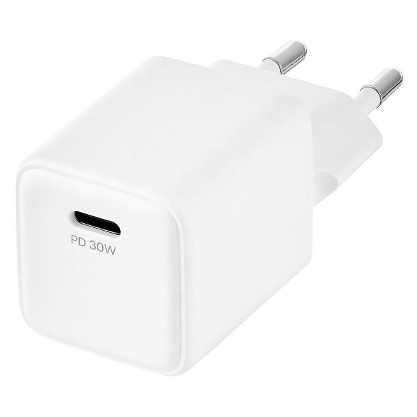 фото Сетевое зарядное устройство bridge usb-c gan, 30 вт + super fast charging (wc25whpd30-c) ubear