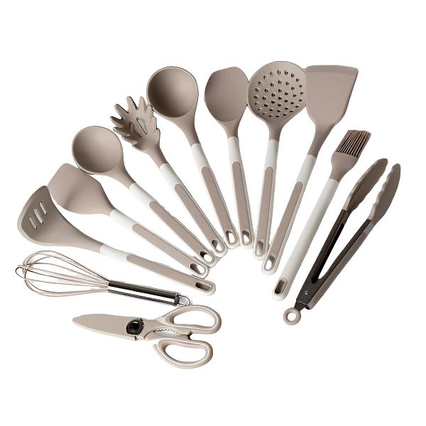 фото Набор кухонных принадлежностей силикон, 13 предметов (hksps_13/milk_grey) hilzz