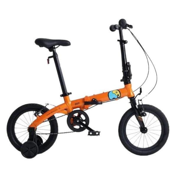 фото Велосипед детский стандарт s007 14'' 2024, складной, оранжевый (msc-007-1403) maxiscoo