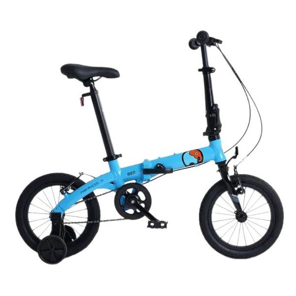 фото Велосипед детский стандарт s007 14'' 2024, складной, синий (msc-007-1405) maxiscoo