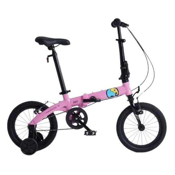 фото Велосипед детский стандарт s007 14'' 2024, складной, розовый (msc-007-1402) maxiscoo