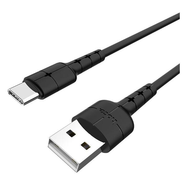 фото Кабель ra5, usb/type-c, 3 a, световой индикатор заряда, 1 м, черный (ут000022079) hoco