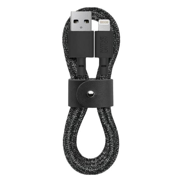 фото Кабель belt cable, usb/lightning, 1,2 м, черный космос (belt-kv-l-cs-blk-2) native-union