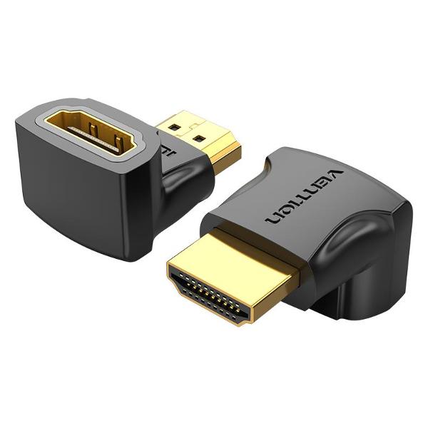 фото Адаптер-переходник hdmi v2.0 19m/19f, угол 90 (aiob0) vention