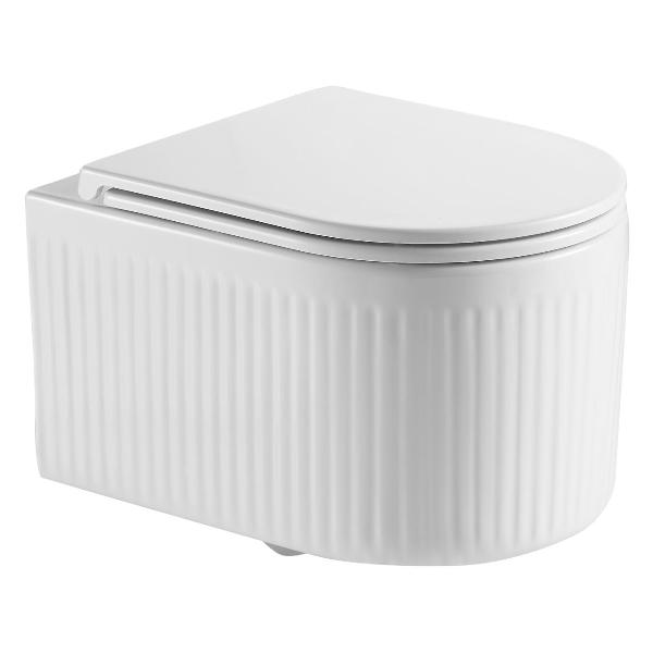 фото Унитаз "деметра", подвесной, безободковый, сиденье микролифт (pn41121) point