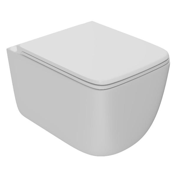 фото Унитаз "меркурий", подвесной, безободковый, сиденье микролифт (pn41831wm) point