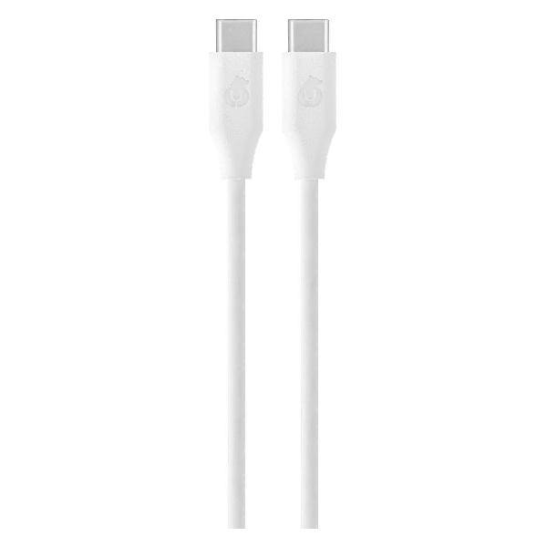 фото Кабель life cable 2хusb type-c 60w, 1,2 м, белый (dc20wh12lf-cc) ubear