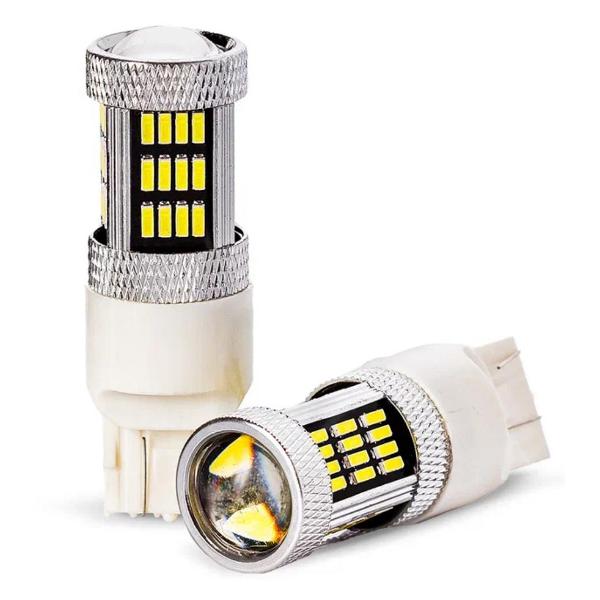 фото Автомобильные лампы 6500k w21/5w, 2 шт (7443-4014-54smd-2) clearlight