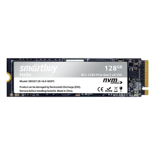 SSD накопитель Smartbuy M.2 2280 Helix 128GB TLC NVMe PCIe3 (SBSSD128-HLX-M2P3)