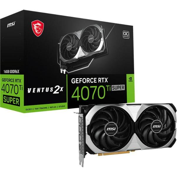 фото Видеокарта nvidia geforce rtx 4070 ti super 16g ventus 2x oc msi