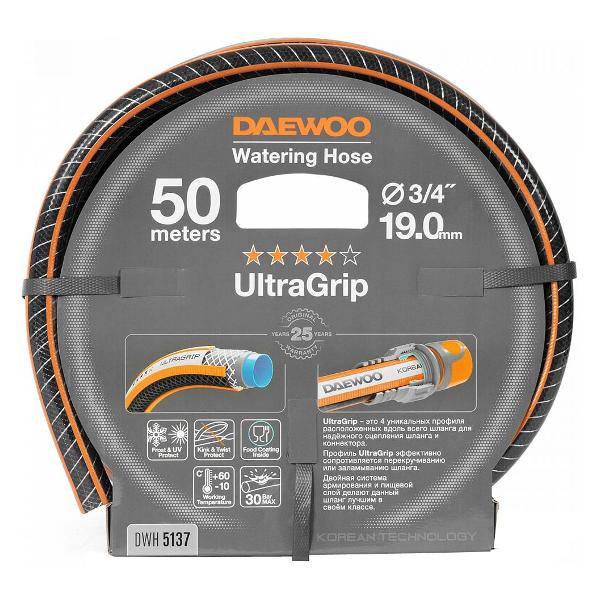 фото Шланг садовый power products ultragrip, 3/4", 19 мм, 50 м (dwh 5137) daewoo