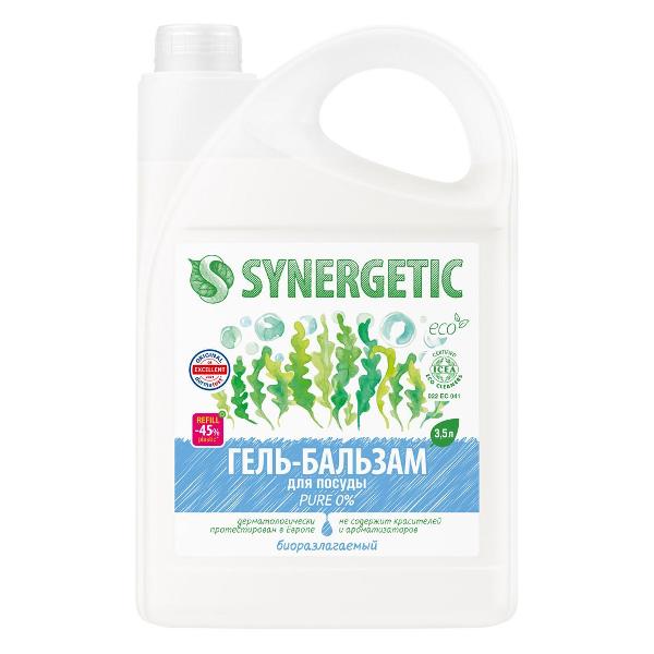 фото Гель-бальзам для мытья посуды pure 0%, 3,5 л (103356) synergetic