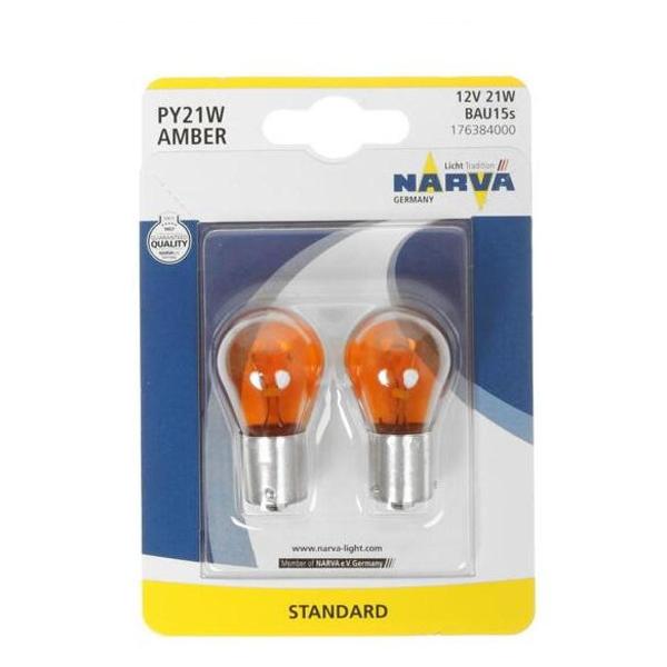фото Автомобильные лампы py21w 21w bau15s 12v, 2 шт (17638b2) narva