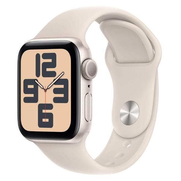 фото Смарт-часы se 2023 40mm starlight aluminum case with starlight sport band, размер m/l (mr9v3ll/a) apple