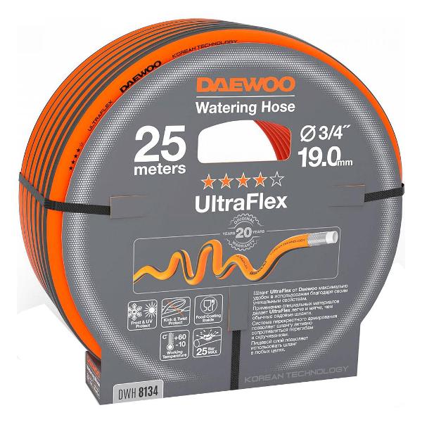 фото Шланг садовый power products ultraflex, 3/4", 19 мм, 25 м (dwh 8134) daewoo